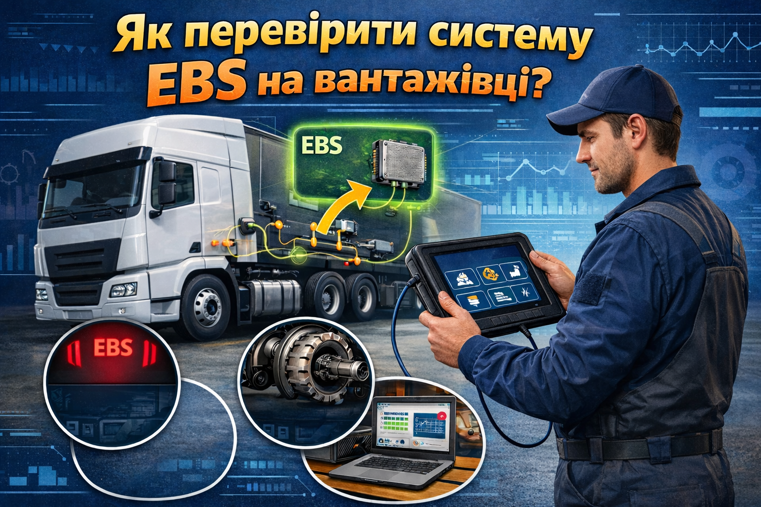 перевіра системи EBS на вантажівці